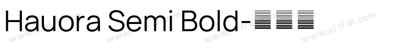 Hauora Semi Bold字体转换